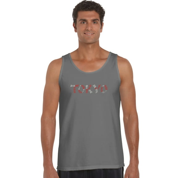 LA Pop Art Men's Word Art Tank Top - THE NEIGHBORHOODS OF TOKYO