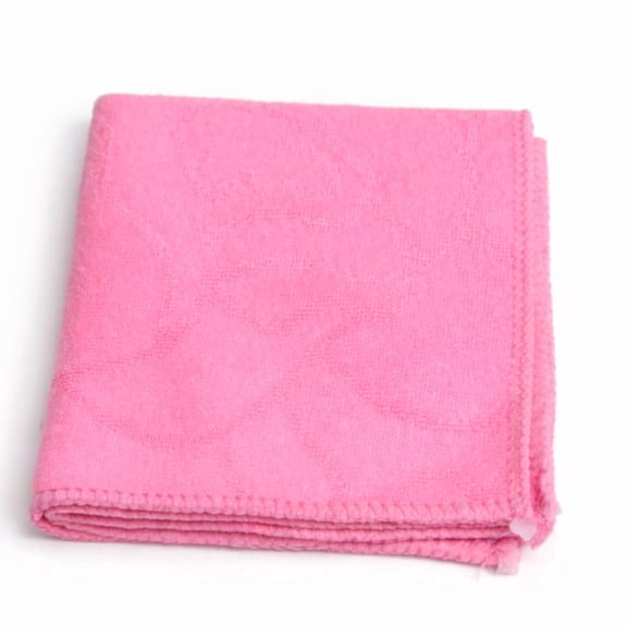 Crochella Premium Pink Microfiber Cleaning Cloth, Soft Lint-Free Reusable Polishing Towel for Glass, Car, Kitchen, Electronics, Screen, and Household Cleaning