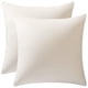 thumbnail image 1 of DEZENE Fundas de Almohada para Sofá 20x20 Crema: Paquete de 2 Acogedoras Fundas de Almohada Cuadradas de Terciopelo Suave para Decoración del Hogar de Granja, 1 of 1