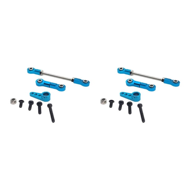 Vogacara Varilla de tracción de dirección 1/28 RC para Wltoys K969 K979 Wltoys K989 RC Car 2piezas Azul