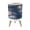 Color 2, variant on Small Trash Can with Lid Vintage Donkey Mountainous Sketch 1.8 Gallon Dog Proof Trash Can Round Garbage Can Waste Bin Wastebasket for Bathroom Bedroom Living Room
