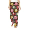 thumbnail image 1 of Balery Cute Elephants Pantalones de pijama para mujer, pijamas ultraligeros, pantalones de estar por casa-Small, 1 of 6