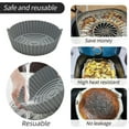 thumbnail image 5 of Revestimiento de silicona para freidora de aire, cuenco de cesta de silicona para freidora, reemplazo de papel pergamino inflamable, reutilizable, 5 of 5