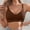 Brown, variant on Women Jelly Bras Deep V Supportive Wireless No Underwire Seamless Bras Comfortable Push Up Bralettes L