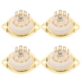 thumbnail image 1 of 4pcs Versatile 9-Pin Ceramic Tube Socket Audio Equipment Amplifiers Tube Sockets DIY Projects Tube Sockets Replacement Part, 1 of 9