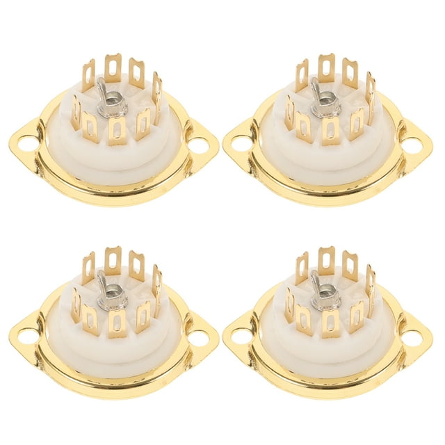 4pcs Versatile 9-Pin Ceramic Tube Socket Audio Equipment Amplifiers Tube Sockets DIY Projects Tube Sockets Replacement Part