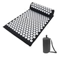 thumbnail image 1 of Yuarrent Colchoneta de acupresión, colchoneta de masaje, juego de almohada para cuello, pie, colchoneta de Yoga con aguja, cojín masajeador de Uniforme atlético Negro, 1 of 6