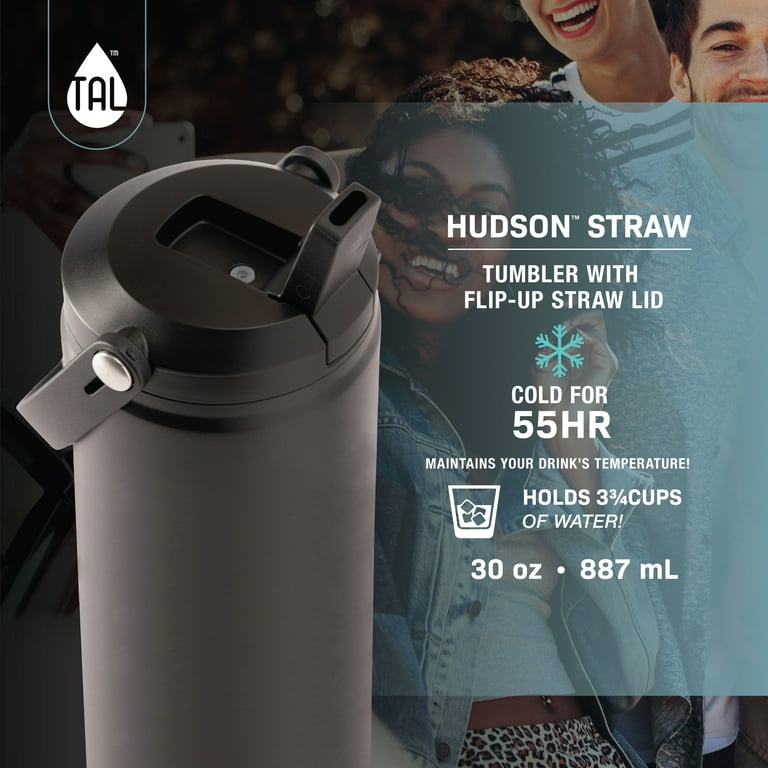 TAL Stainless Steel Hudson Tumbler with Flip-Up Straw 30oz TAL Stainless Steel Hudson Tumbler with Flip-Up Straw 30oz