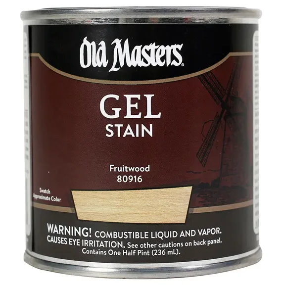 1/2 pt Old Masters 80916 Fruitwood Gel Stain Oil-Based Stain
