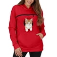 thumbnail image 3 of Kangaroo Pouch Hoodie for Women Oversized Dog Pouch Sweatshirts Pet Carrier Pullover for Halloween, Valentine's Day, Christmas, 3 of 9