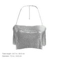 thumbnail image 3 of Camisole Ladies Top Suspend Glitter Crop Tops Sequined Sequins Short Aluminum Sheet Women's, 3 of 6