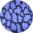 thumbnail image 1 of Ahgly Company Indoor Round Persian Blue Bohemian Area Rugs, 3' Round, 1 of 4