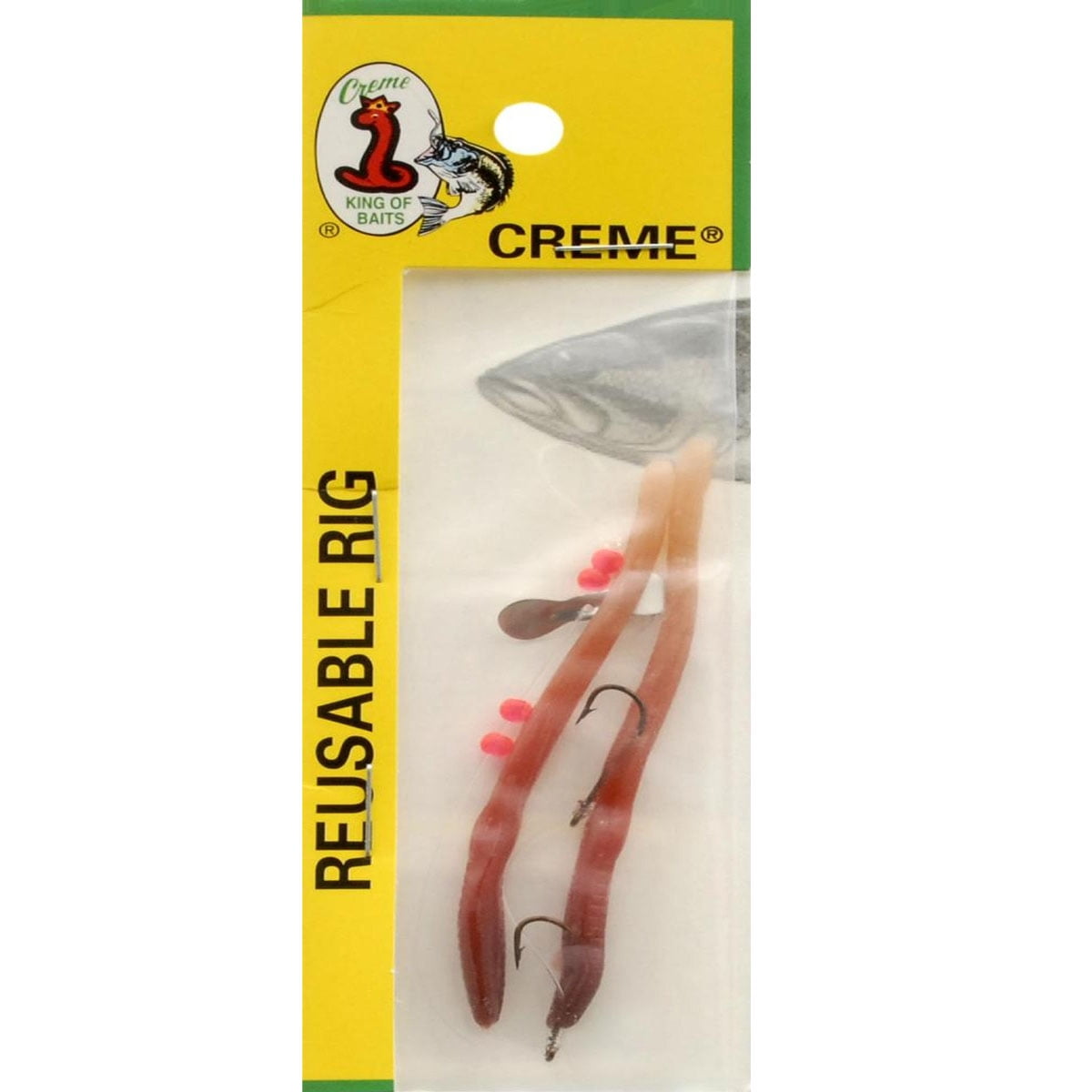 (2 pack) Creme 3.5" Trout Midjit Crawler Rig Lure, Live color