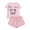 Pink, variant on Aobny Comfy Pajamas for Women Set 2 Piece Green Cooling Plus Size Letter Short Sleeve & Shorts Pajamas for Teen Set Soft