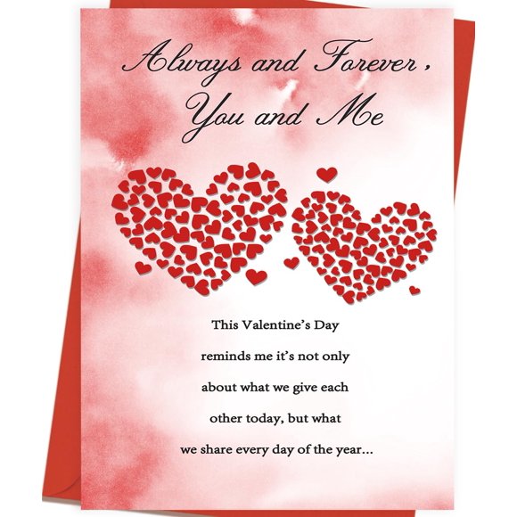 Tarjeta de San Valentín OJsensai de 20,5 x 13,5 cm, doble cara