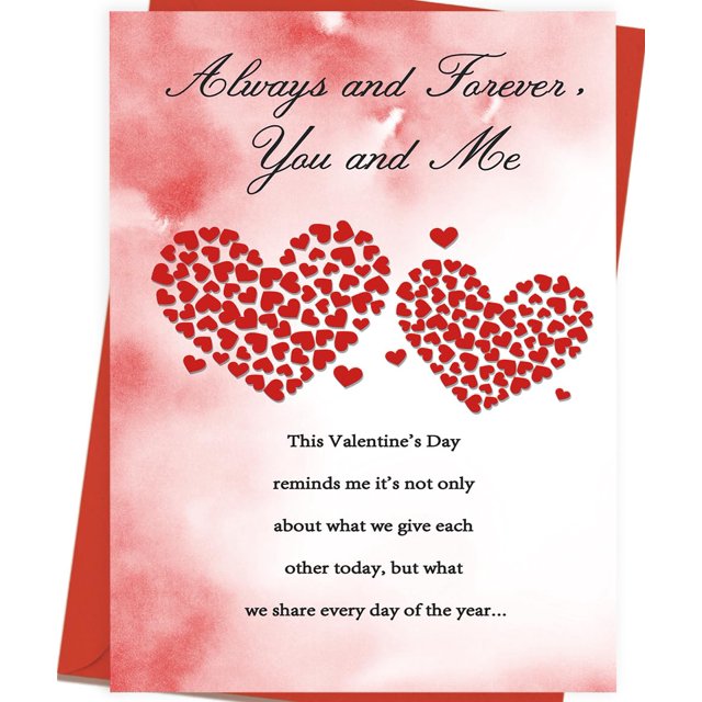 Tarjeta de San Valentín OJsensai de 20,5 x 13,5 cm, doble cara