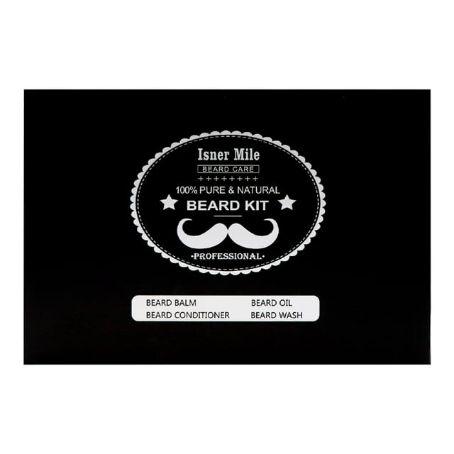 Isner Mile Men Beard Care Kit Acondicionador para barba Bálsamo para barba yeacher Kit para el cuidado de la barba