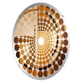 thumbnail image 2 of Designart "Gleaming Bronze Balance" Abstract Shapes Radial Dot Round Wall Mirror - Abstract Oval Printed Decorative Mirror - Multiple Color Options, 2 of 5