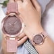 thumbnail image 1 of Reloj de cuarzo de oro rosa con diamantes de imitación coreanos a la moda para mujer, reloj con correa para mujer, reloj de moda para mujer (rosa) ZefeiWu 8390614866003, 1 of 1