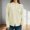Yellow, variant on Womens Floral Jacquard Cardigan, Crew Neck Button Front Fall Winter Blue L