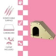 thumbnail image 4 of THE LICKER STORE Kento 23.63" Minimalist Cardboard Angled Cat Cave Scratcher with Catnip, Almond, CSR1008A, 4 of 7