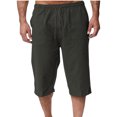 thumbnail image 2 of Pantalones de Lino Casual Suelto Cortado, Color Sólido Cordón Mezcla de Algodón para el Uso Diario, 2 of 8