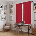 thumbnail image 5 of Pure Red Kitchen Curtain for Berdoom Living Room Cafe 72 Inch Length, Simple Solid Color Tiers Curtains Light Filtering Drapes Rod Pocket Window Treatment 2 Panels 52"Wx72"L, 5 of 8