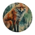 thumbnail image 4 of HAOXIT Sitting Fox Trees Fitted Round Tablecloth Waterproof Table Cloth with Elastic Edge Wipe Clean Table Cover for Indoor Outdoor 31-35, 4 of 8