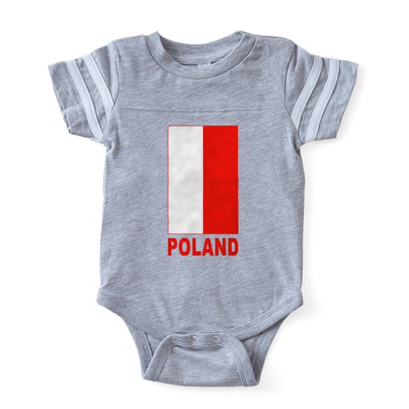 CafePress - Poland_B - Cute Infant Baby Football Bodysuit