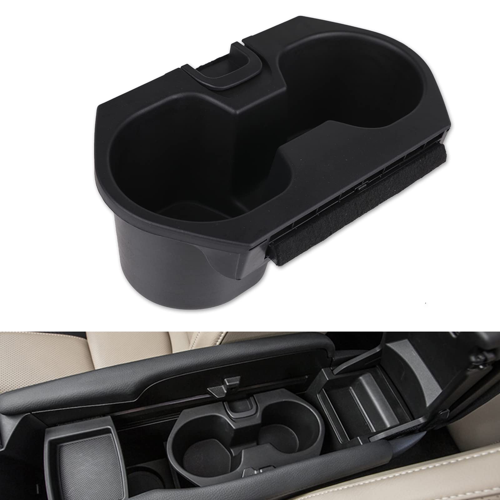 Cup Holder Insert for Honda Civic Cup Holder 2016 2017 2018 2019 2020