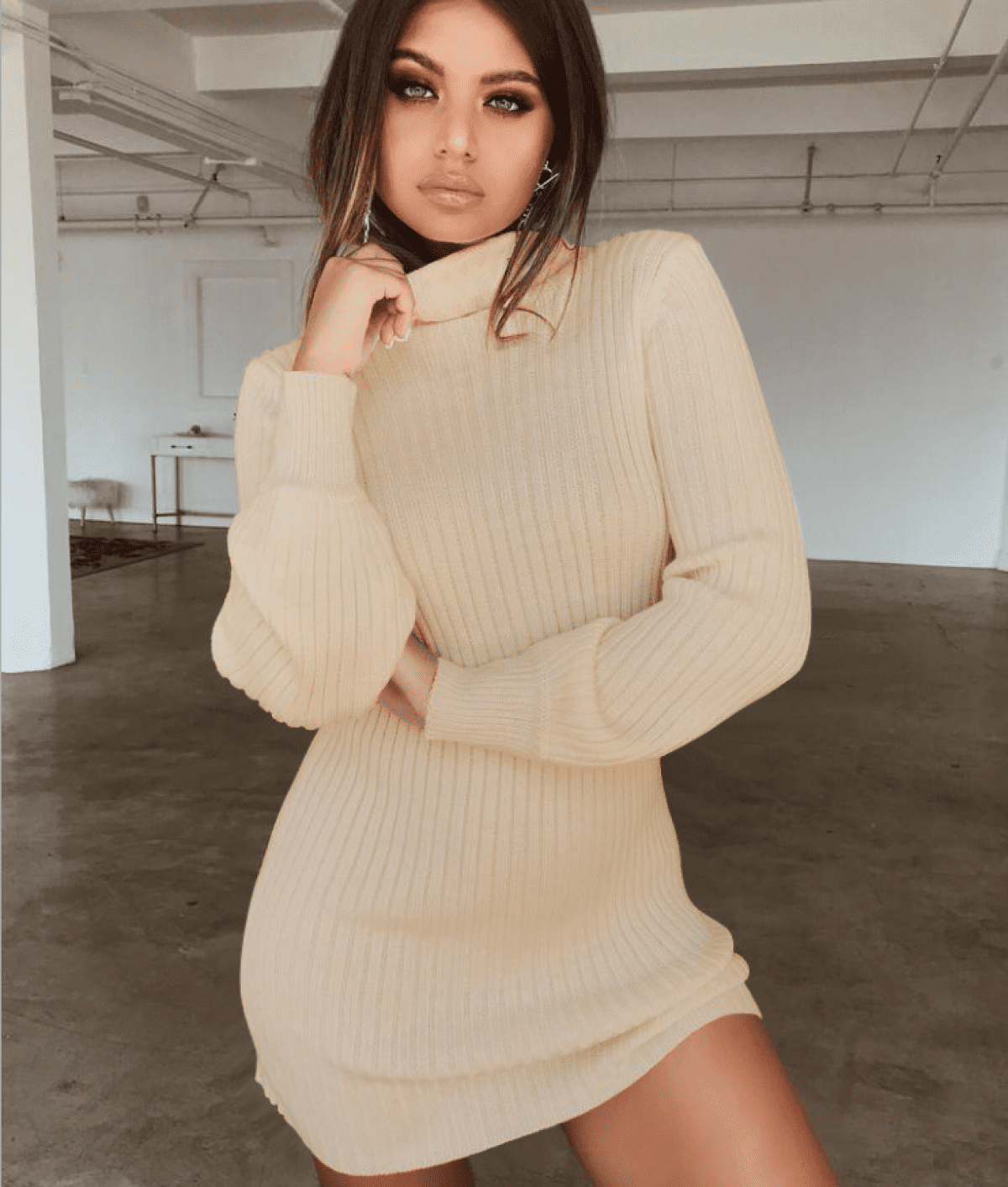 Toamir Sexy High Neck Slim Long Women's 
