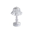 thumbnail image 2 of Cordless Clear Mini Nightstand Light, Small Cordless Table Lamp, Vintage Night Light, Led Lamp for Bedroom, Transparent Ruffled Shade Retro Led Ambient Light, Lily of The Valley, 2 of 7