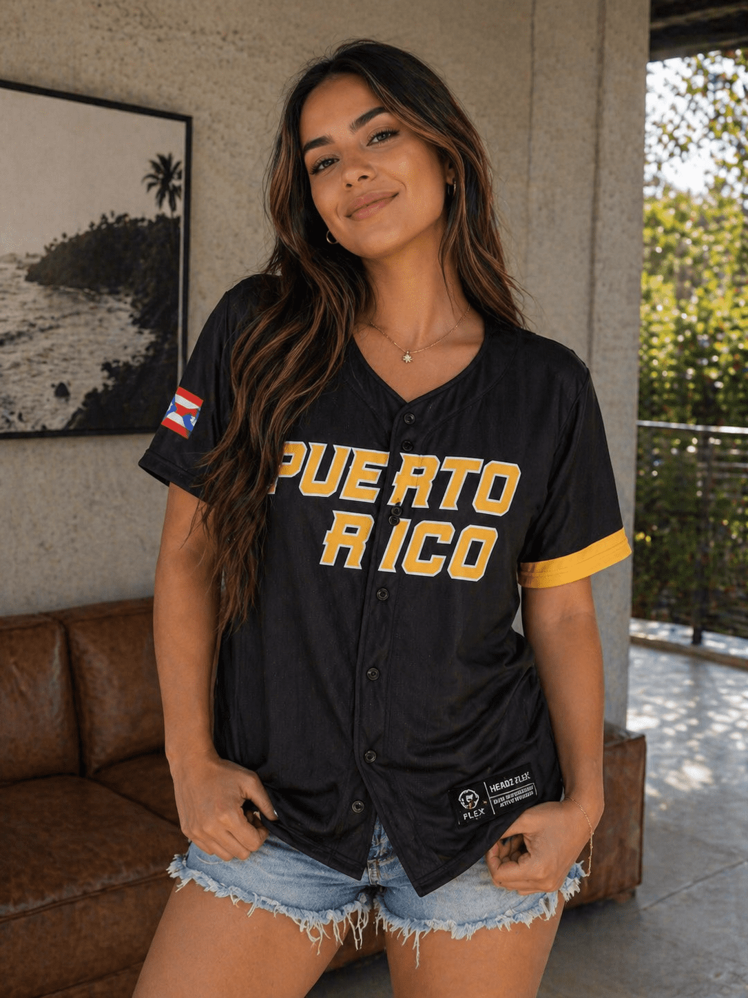 Clemente Puerto Rico Jersey Black Gold – Men’s Latino Baseball Shirt – Lightweight Summer Outfit Boricua Pride 4XL