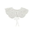 thumbnail image 1 of INSPIRE CHIC Collier Détachable Faux, Mini Cape Col Ras du Cou Faux Dickey pour Blouse Blanc-3 (Lacets Blancs), 1 of 5