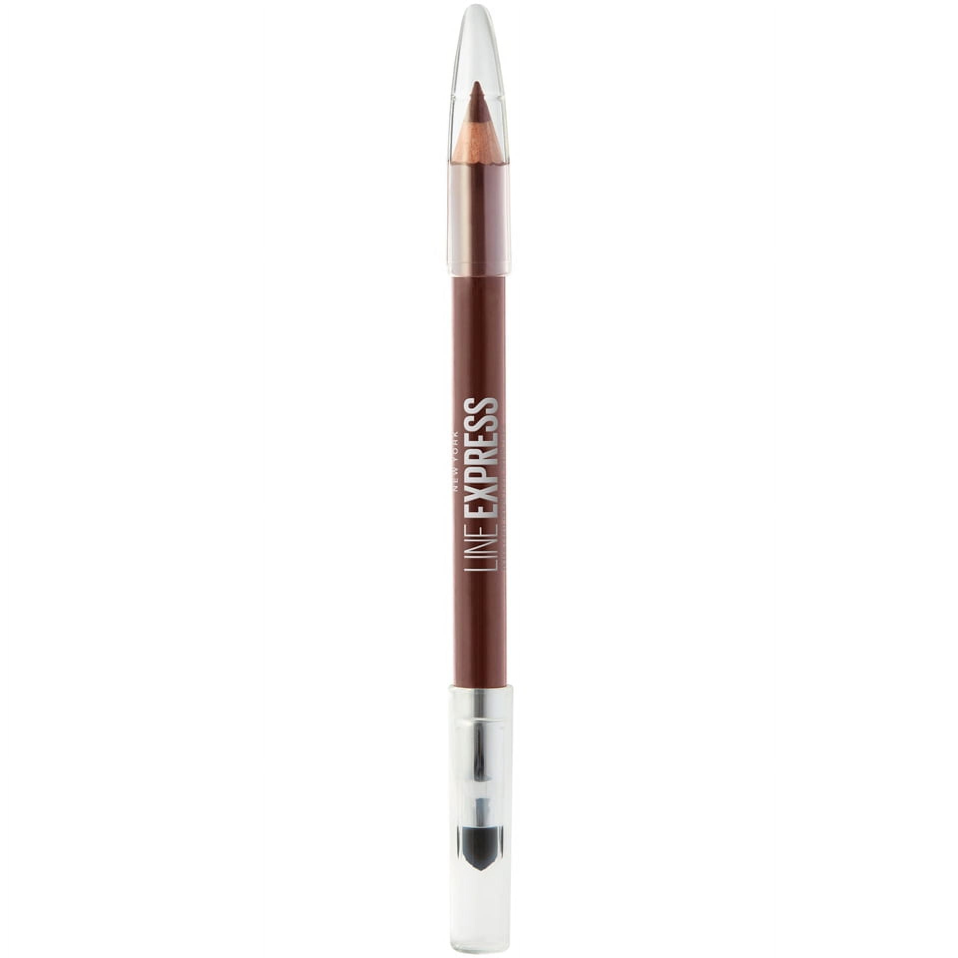 (4 pack) Maybelline Line Express Sharpenable Wood Pencil Eyeliner, Brownish Black