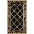 thumbnail image 4 of SAFAVIEH Chelsea Alecia Geometric Borders Wool Area Rug, Black/Gold, 2'6" x 4', 4 of 10