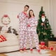 thumbnail image 2 of Pijama navideño para padre e hijo con estampado de cervatillo y flores de Estados Unidos, ropa de hogar, conjunto de manga larga para madre e hija, 2 of 5