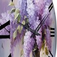 thumbnail image 3 of Designart "Lilacs love expression I" Floral Oversized Wall Clock, 3 of 5