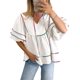 thumbnail image 1 of Peplum Babydoll Tops Cicy Bell, verano, cuello en V, manga farolillo, 1 of 7