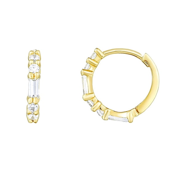 14k Gold Yellow Finish 10.5x11.5mm Polished Hinged Earrings Earrings With Snap Clasp Stud Earring for Women
