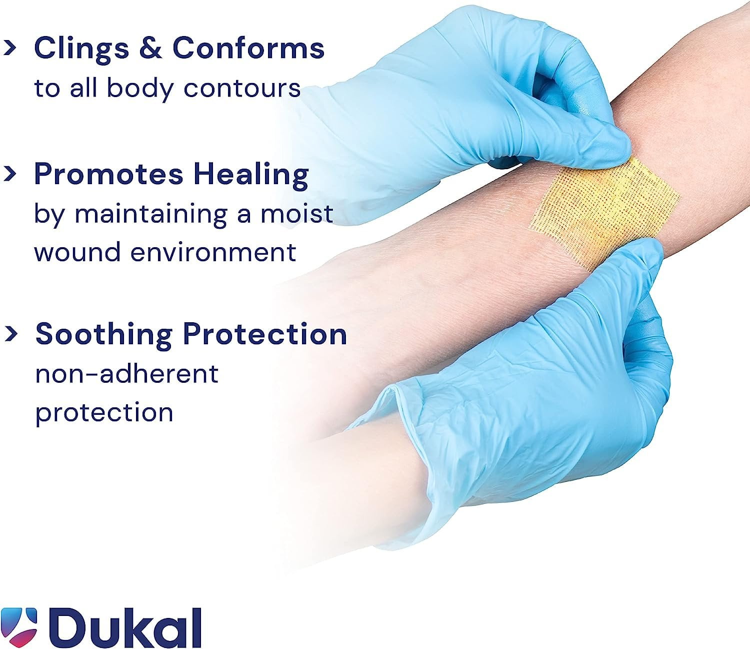 Dukal Xeroform Petrolatum Dressings, 4" x 4", Box of 25 | Non-Adherent & Soothing Wound Care