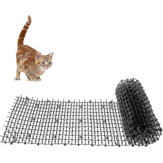 2m X0.3m Cat Scat Mat With Spikes, Flat Prickle Strip Dig Stopper,anti Cat Mat With Humane Plastic Repellent Spikes,cat Dog Animal Spikes Repellent Fo