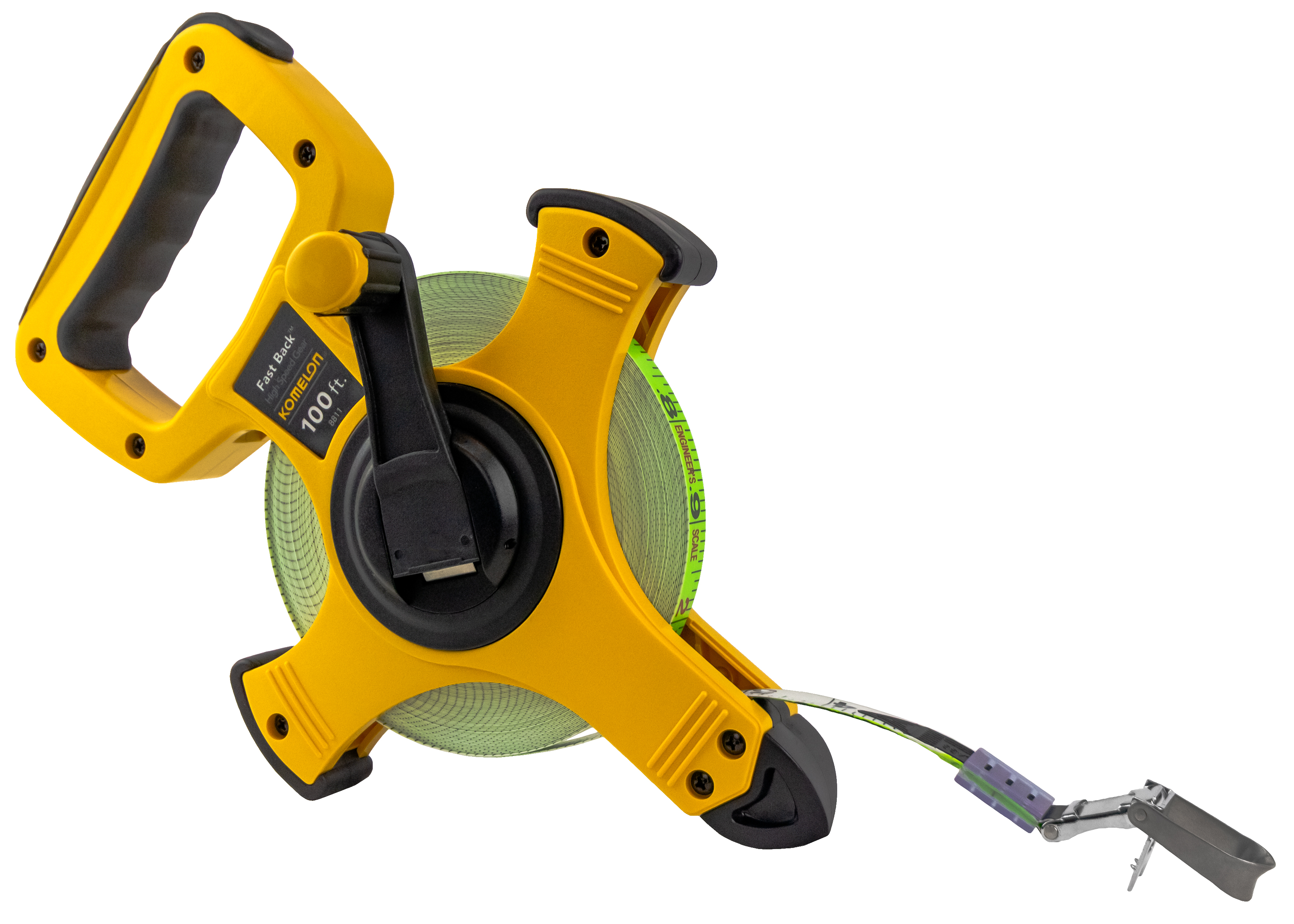 Komelon 8811 100ft Fast Back Open Reel Fiberglass Tape Measure