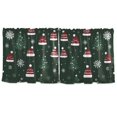 thumbnail image 7 of Yayeee Kitchen Curtains Set of 2 Light Filtering 57"x36" Over Sink Window Panels, Green Christmas Hats, 7 of 7