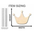 thumbnail image 2 of Unfinished Wood Princess Crown Shape - Royalty - Craft - up to 46" DIY 8" / 1/4", 2 of 3