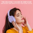 thumbnail image 3 of Hybrid Active Noise Cancelling Headphones, 60H Playtime, Built-in Mic, Wireless Over Ear Headsets with Case,Bluetooth 5.4,Deep Bass Comfort Fit Soft-Earpads Fast Charging, 3 of 9