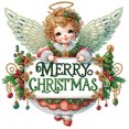 thumbnail image 1 of Kit Con Forma Especial Parcial 5D DIY Ángel Navidad 30x30cm, 1 of 9
