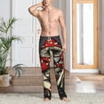 thumbnail image 2 of Logiee Red Mushrooms Print Pajama Pants for Men,Men’s Pajama Bottoms,Mens PJ Pants with Pockets & Button Fly-3X-Large, 2 of 6