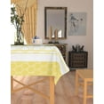 thumbnail image 3 of Bees Summer Tablecloth Rectangle Round Table Cloth 60x84 Inch, Honey Indoor or Outdoor Tablecloth, Stripes Yellow Waterproof Polyester Fabric Washable Table Cover for Party Holiday Picnic Decoration, 3 of 6