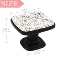 thumbnail image 4 of 4 Pcs Square Cabinet Handle Cupboard Knob Drawer Pulls Handle Crown Drawer Knobs with Screws Furniture Decoration, 4 of 7